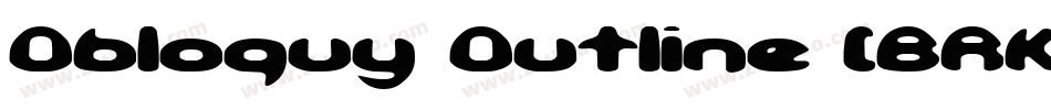 Obloquy Outline (BRK)字体转换